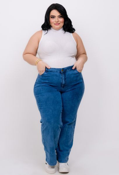 Calça Jeans Feminina Plus Size Wide Leg Feminina em PASSO FUNDO RS