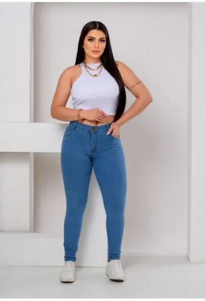 Calça Jeans Skinny Feminina Clean